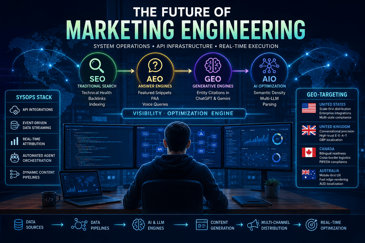 The Future of Marketing Engineering: SEO, AEO, GEO and AIO in 2026